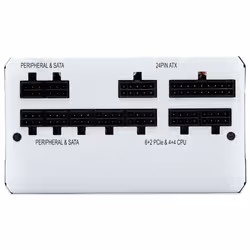 Corsair RM750x unité d'alimentation d'énergie 750 W 20+4 pin ATX ATX Noir, Blanc (CP-9020187-EU) - Vue supplémentaire 4