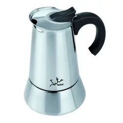 JATA Odin Cafetière à moka Noir, Acier inoxydable