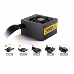 NOX HUMMER GD750 80 PLUS Gold unité d'alimentation d'énergie 750 W 24-pin ATX ATX Noir - Vue supplémentaire 4