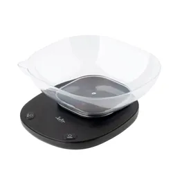 JATA HBAL1709 escabeaux de cuisine Noir Comptoir Rectangle Balance de ménage électronique
