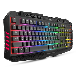 Krom Kritic clavier Souris incluse USB QWERTY Noir