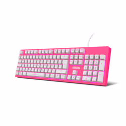 Krom 3 IN 1 GAMING COMBO clavier Souris incluse USB QWERTY Rose, Blanc - Vue supplémentaire 13