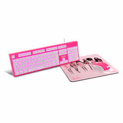 Krom 3 IN 1 GAMING COMBO clavier Souris incluse USB QWERTY Rose, Blanc - Vue supplémentaire 2