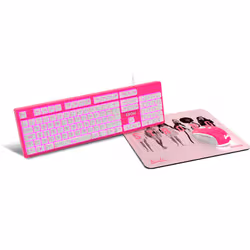 Krom 3 IN 1 GAMING COMBO clavier Souris incluse USB QWERTY Rose, Blanc - Vue supplémentaire 3