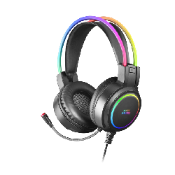 Mars Gaming MHRGB écouteur/casque Avec fil Arceau Jouer USB Type-A Noir