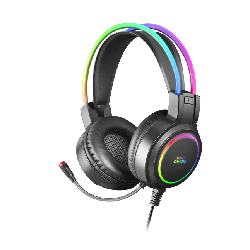 Mars Gaming MHRGB écouteur/casque Avec fil Arceau Jouer USB Type-A Noir