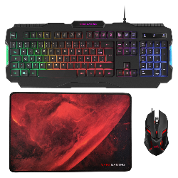 Mars Gaming MCP118FR clavier Souris incluse USB AZERTY Français Noir