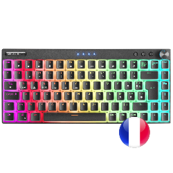 Mars Gaming MKCLOUDBFR clavier USB + Bluetooth AZERTY Français Noir