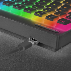 Mars Gaming MKCLOUDBFR clavier USB + Bluetooth AZERTY Français Noir