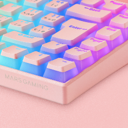 Mars Gaming MKCLOUDPRFR clavier USB + Bluetooth AZERTY Français Rose