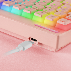 Mars Gaming MKCLOUDPRFR clavier USB + Bluetooth AZERTY Français Rose