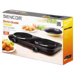 Sencor SCP 2254BK plaque Noir Comptoir Plaque scellée 2 zones