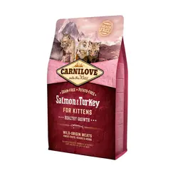 CARNILOVE 512225 croquette pour chat 2 kg Chatons Saumon, Dinde