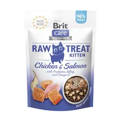 Brit RAW Treat Cat Kitten croquette pour chat 40 g Chatons Poulet, Saumon