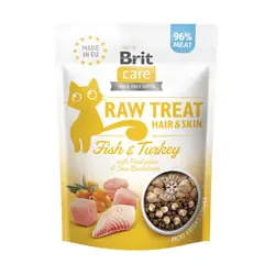 Brit RAW Treat Cat Hair&Skin croquette pour chat 40 g Adulte Poisson, Turquie