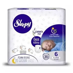 Sleepy Natural 6, Pants Nuit Taille X-large 15-27kg/20pcs