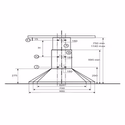 Beko CWB6441XNH hotte Monté au mur Acier inoxydable 400 m³/h E - Vue supplémentaire 2