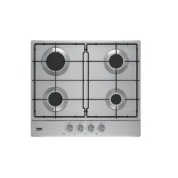 Beko HIAG 64223 SX plaque Acier inoxydable Intégré 60 cm Gaz 4 zone(s)