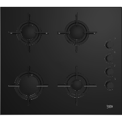 Beko HILG 64120 S plaque Noir Intégré (placement) Gaz 4 zones