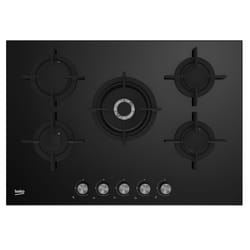 Beko HILW75222S plaque Noir Intégré (placement) 75 cm Gaz 5 zones