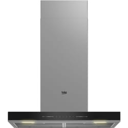 Beko BHCB66641BBHS hotte Montée au mur Noir, Acier inoxydable 710 m³/h