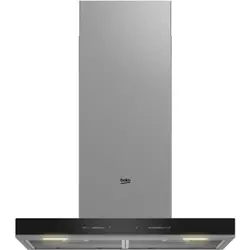 Beko BHCB66641BBHS hotte Montée au mur Noir, Acier inoxydable 710 m³/h