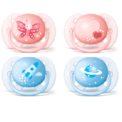Philips AVENT SCF222/21 tétine pour bébé Sucette ultra souple Orthodontique Multicolore