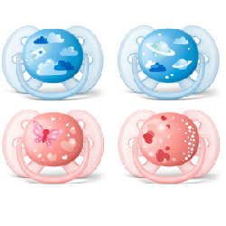 Philips AVENT SCF222/23 tétine pour bébé Sucette ultra souple Orthodontique Multicolore