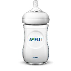 Avent Natural Biberon 260 ml 1 Mois et + - Couleur : Transparent