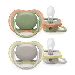 Philips AVENT SCF085/20 tétine pour bébé Tétine pour bébé classique Orthodontique Silicone Vert, Gris