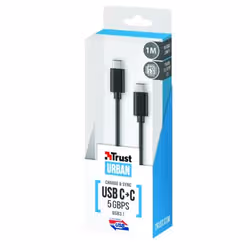 Trust 1m, 2xUSB3.1-C câble USB USB 3.2 Gen 1 (3.1 Gen 1) USB C Noir - Vue supplémentaire 3