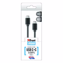 Trust 1m, 2xUSB3.1-C câble USB USB 3.2 Gen 1 (3.1 Gen 1) USB C Noir - Vue supplémentaire 4
