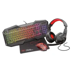 Trust GXT 1180RW clavier Souris incluse USB Français Noir