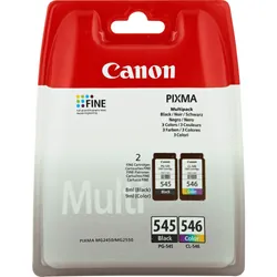 Canon PG-545/CL-546 Multipack cartouche d'encre 2 pièce(s) Original Noir, Cyan, Magenta, Jaune (8287B005)