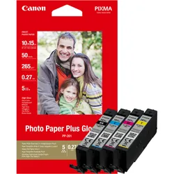 Canon Pack économique cartouches d'encre à haut rendement CLI-581XL BK/C/M/Y + papier photo