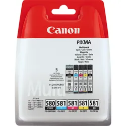 Canon Multipack de cartouches d'encre pigmentée PGI-580BK/CLI-581 BK/C/M/Y