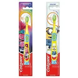 Colgate Minions&Trolls Zahnbürste 2-6 brosse à dents Multicolore Enfant