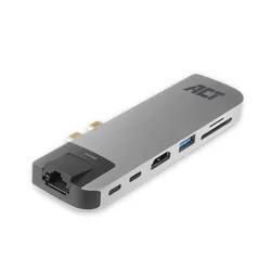 ACT AC7044 station d'accueil USB 3.2 Gen 2 (3.1 Gen 2) Type-C Gris