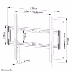 Neomounts support mural pour tv - Vue supplémentaire 9