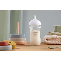 Philips AVENT Natural à Réponse Naturelle SCY933/02 Biberon verre 240 ml - Pack de 2