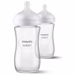Philips AVENT Natural à Réponse Naturelle SCY933/02 Biberon verre 240 ml - Pack de 2 - Vue supplémentaire 2