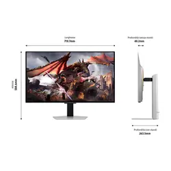 Samsung G80SD écran plat de PC 81,3 cm (32") 3840 x 2160 pixels 4K Ultra HD OLED Argent