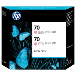 HP 70 2-pack 130-ml Light Magenta DesignJet Ink Cartridges cartouche d'encre 2 pièce(s) Original Magenta clair