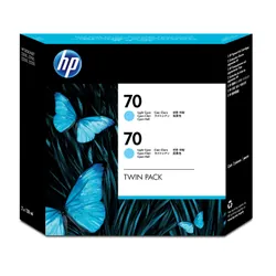 HP 70 2-pack 130-ml Light Cyan DesignJet Ink Cartridges cartouche d'encre 2 pièce(s) Original Cyan clair