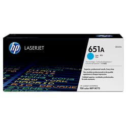 HP 651A toner LaserJet cyan authentique (CE341A)