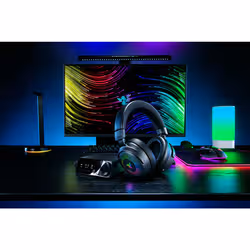 Razer Kraken V4 Pro Casque Avec fil &sans fil Arceau Jouer USB Type-A Bluetooth Noir - Vue supplémentaire 5