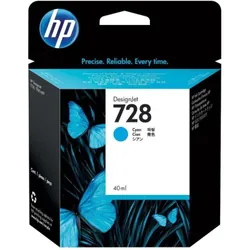 HP 728 cartouche d'encre DesignJet cyan 40 ml (F9J63A)