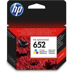 Cartouche jet d'encre HP original F6V24AE pour HP 652 -Couleurs