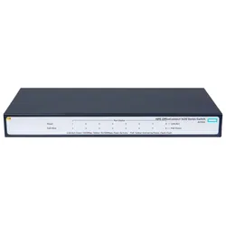 Hewlett Packard Enterprise OfficeConnect 1420 8G PoE+ (64W) Non-géré L2 Gigabit Ethernet (10/100/1000) Connexion Ethernet, supportant l'alimentation via ce port (PoE) 1U Gris (JH330A)