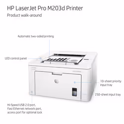 HP LaserJet Pro M203dn 1200 x 1200 DPI A4 (G3Q46A#B19) - Vue supplémentaire 5